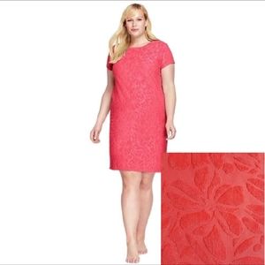 🏖NWOT Lands' End Women's Jacquard Terry T-shirt Dress Cover-up